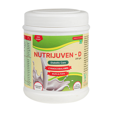 Nutrijuven-D I Diabetic Care I Protein Supplement with added benefits of Divine Herbs like I Ashwagandha with Zero Sugar I Vanilla 200 GM