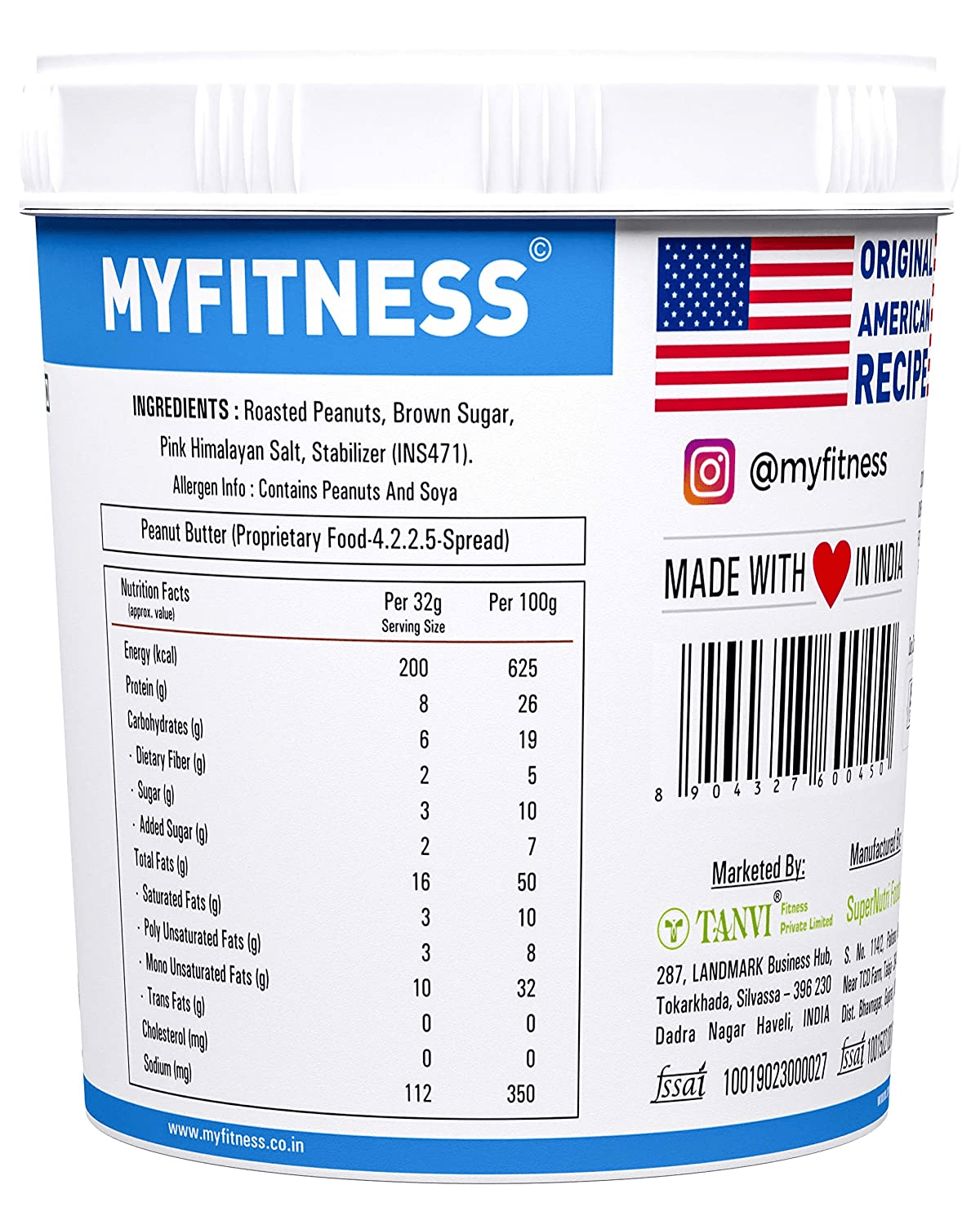 Myfitness Original Peanut Butter Crunchy