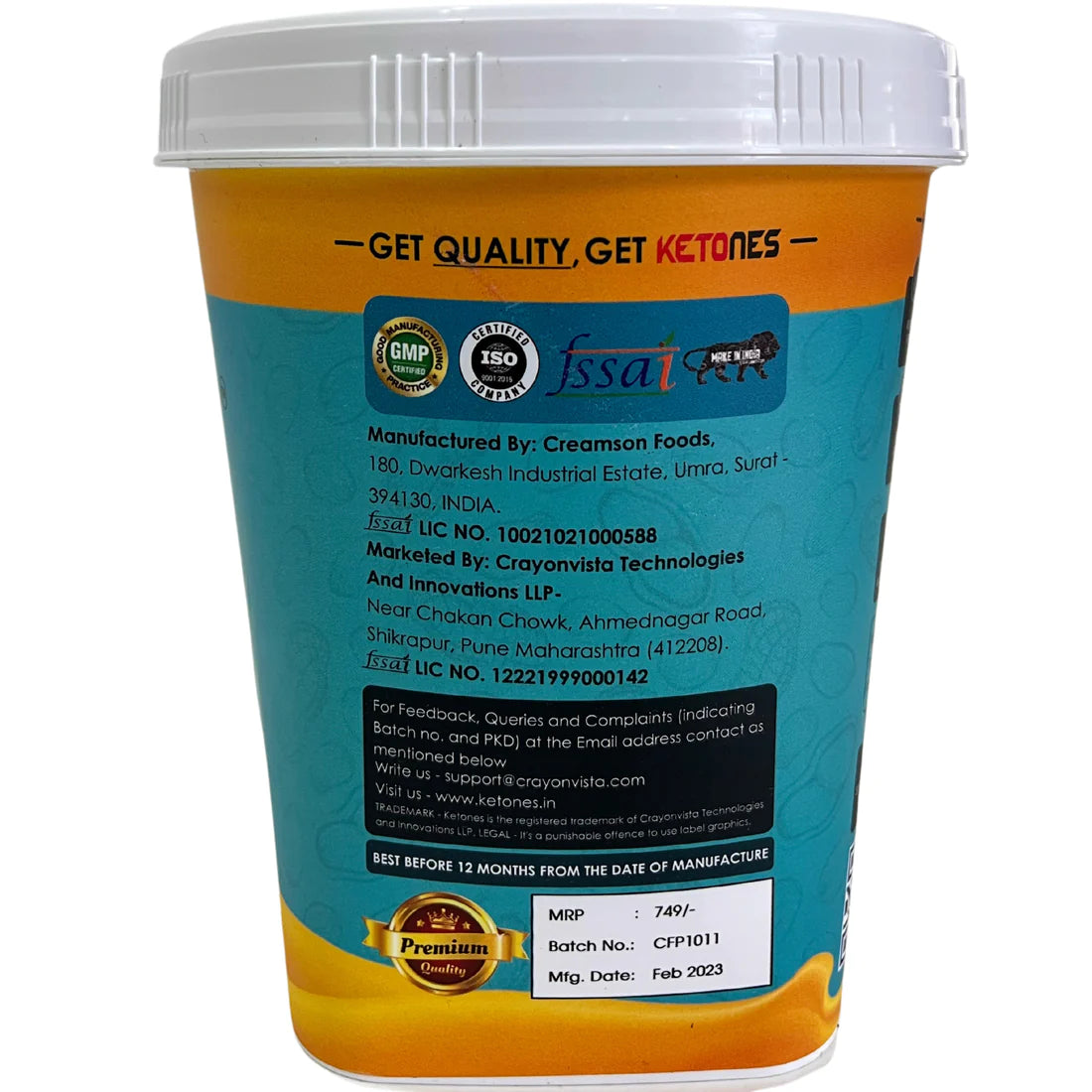 Ketones Nutrition's Mango Chia Crunch Flavor Peanut Butter