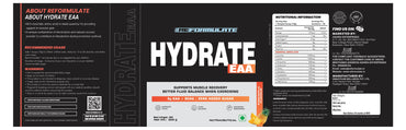 Reformulate I Hydrate EAA I Supports Muscle Recovery I Better Fluid Balance When Exercising I 6G EAA + BCAA | Zero Added Sugar I 6G EAA + BCAA | Zero Added Sugar I Improved Focus I Fluid Balance I Enhanced Endurance I 300 GM