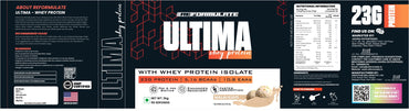 Reformulate I Ultima I Whey Protein with Isolate I 23 G Protein I 5.1G BCAA I 10.8 EAA I Pre & Probiotics I Enhances Recovery I Faster Absorption I Nutraceutical I Malai I Serving 60 I 2 KG