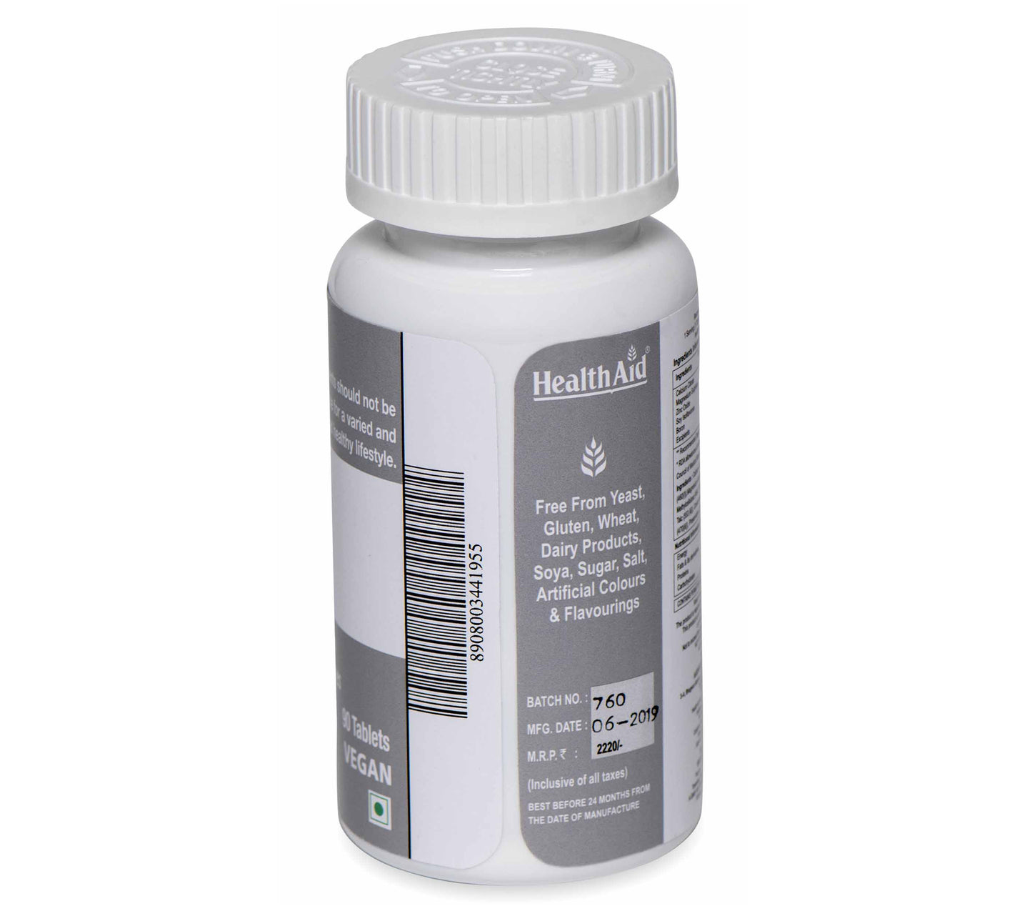 HealthAid I Calmagzinc I Calcium I Magnesium I Zinc I 90 Tablets