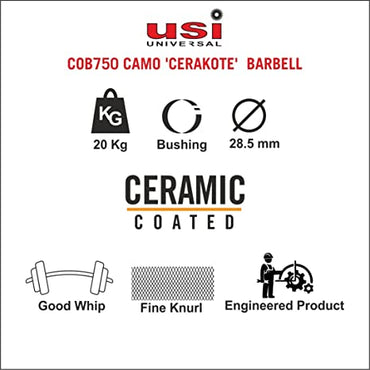 Usi Camo 'cerakote' Barbell Cob750 Weight Lifting Bar