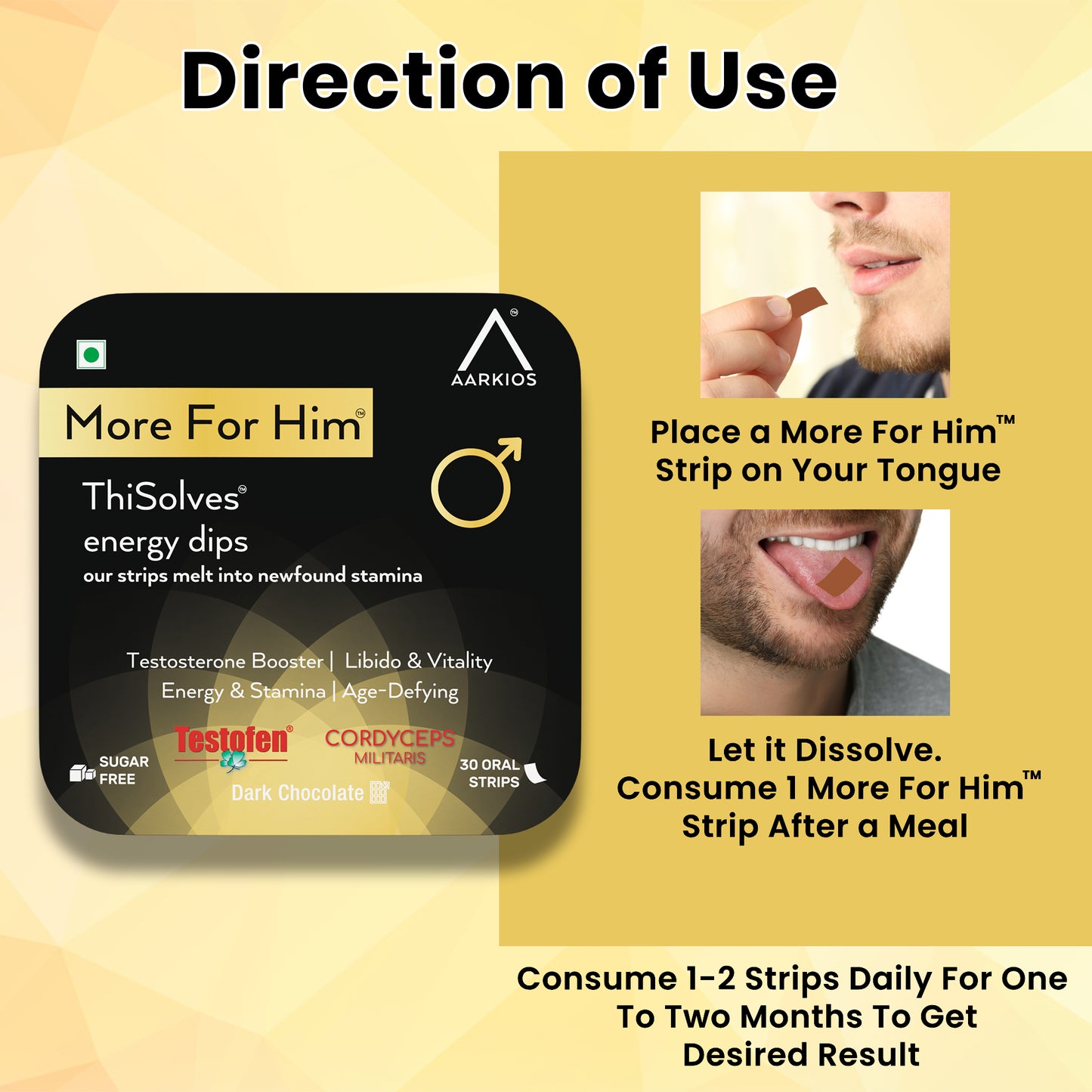 Aarkios I More For Him I Thi Solves I 30 Oral Strips
