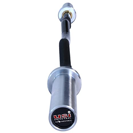 Usi Universal The Unbeatable Olympic Barbell, Weight Lifting Barbell, 28mm Olympic Barbell Bar 120cm Length, Ares Curl Bar (47'') No Collars
