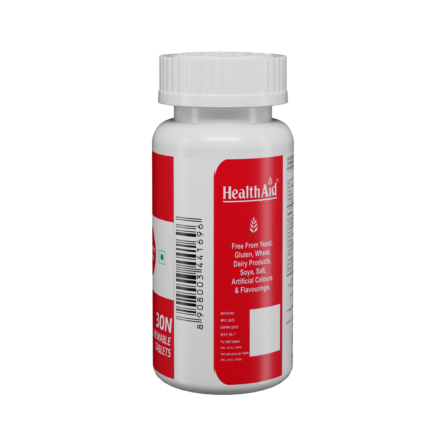 HealthAid I Strong Calcium 500 mg I 30 Chewable Tablets