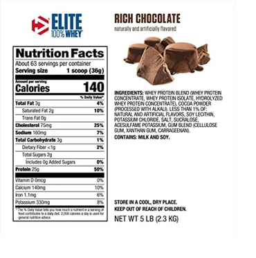 DYMATIZE ELITE 100% WHEY PROTEIN POWDER