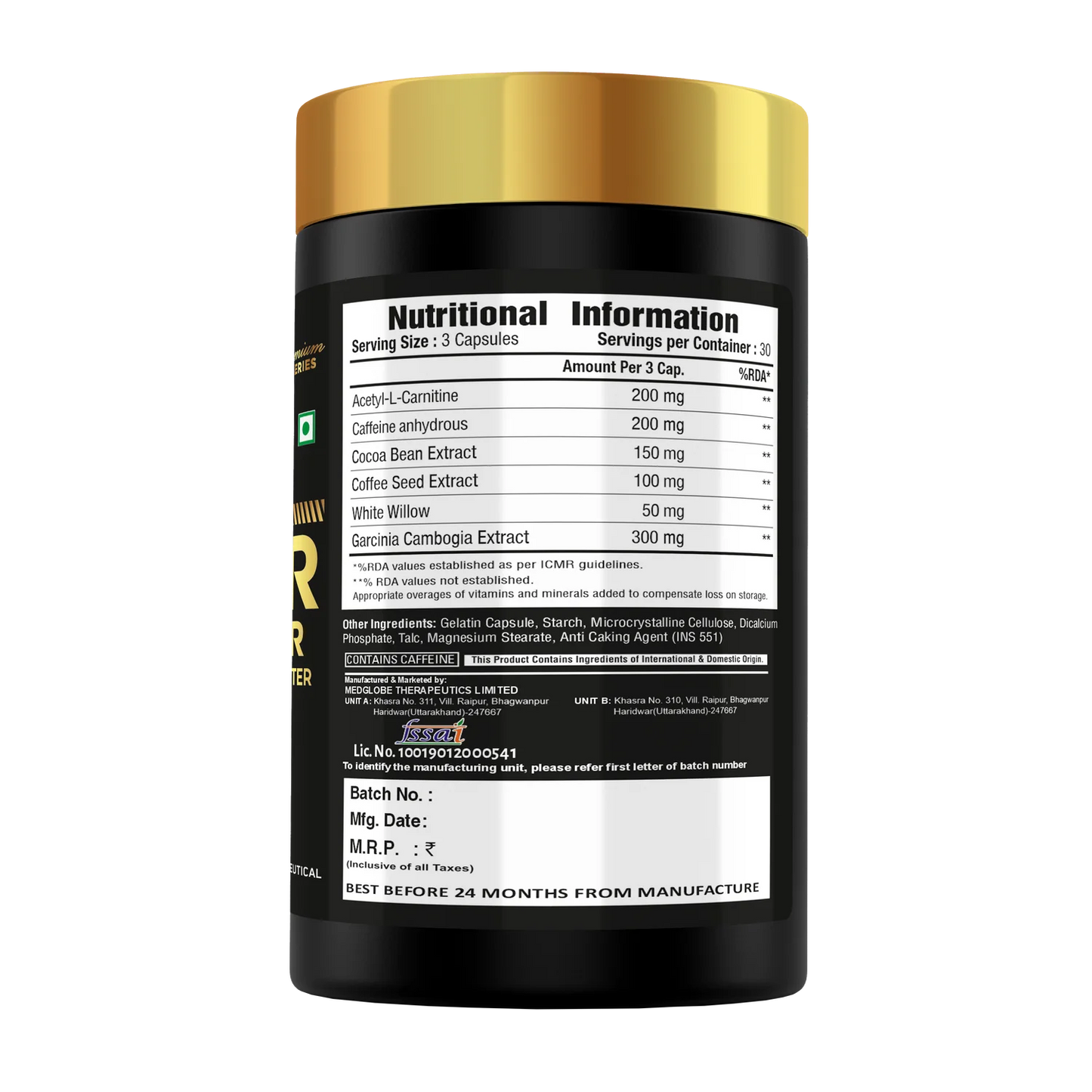 Eligator Ripper Fat Burner - 90 Tablets (30 Servings) VendorEligator Nutrition