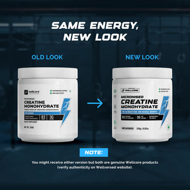 Wellcore - Micronised Creatine Monohydrate (250g, 83 Servings)