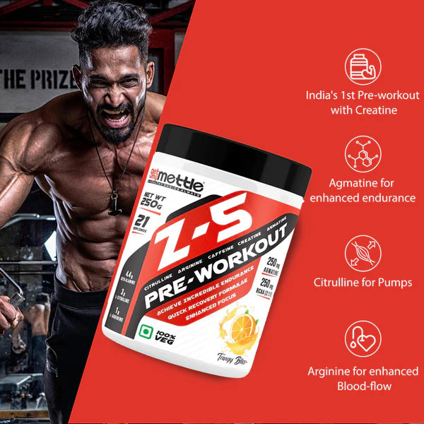 Getmymettle Z5 Pre workout Powder - 250 grams