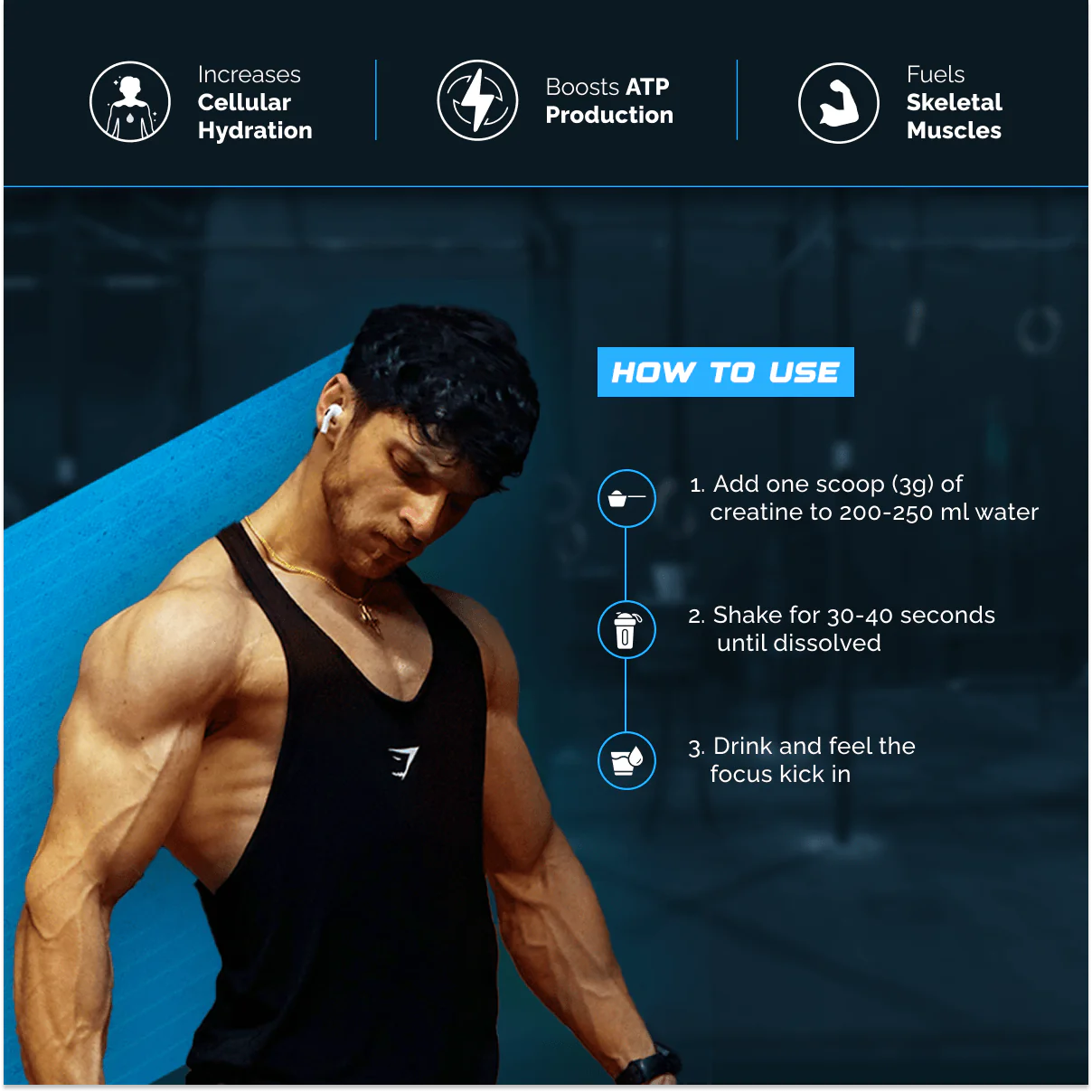 Wellcore - Micronised Creatine Monohydrate (250g, 83 Servings)